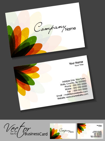 Stylish Creative cards free vector 08