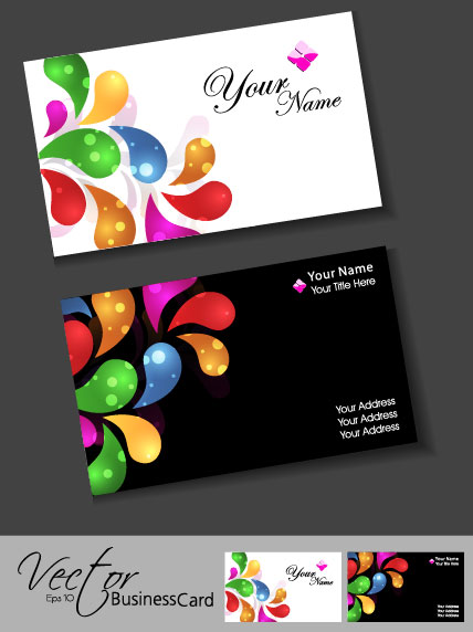 Stylish Creative cards free vector 010