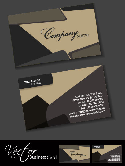 Exquisite Business cards design elements vector 01