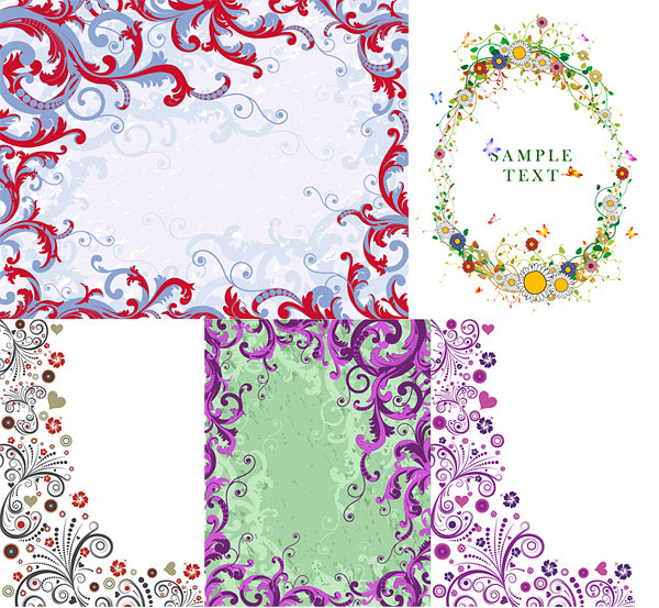 classic floral Border vector
