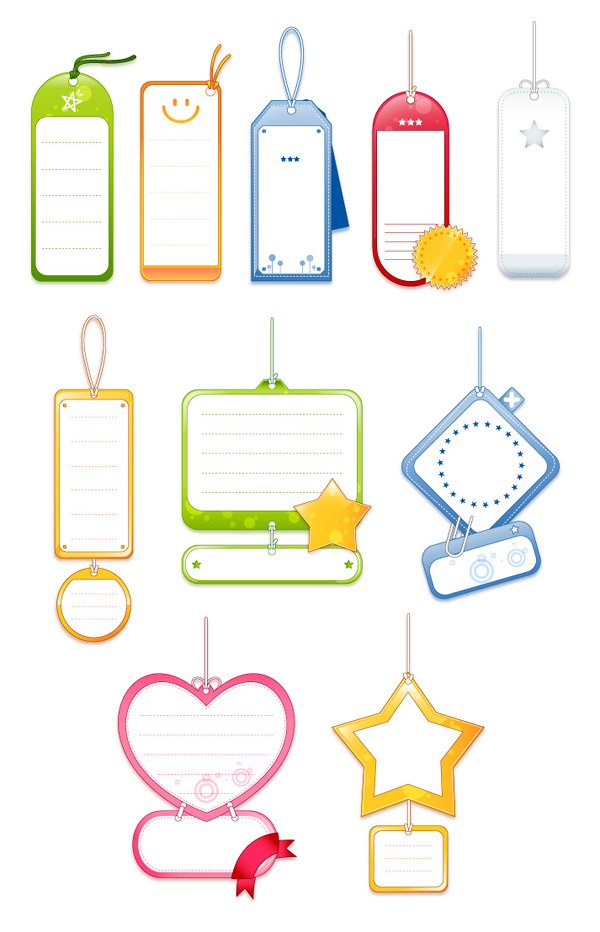 Blank label frames vector