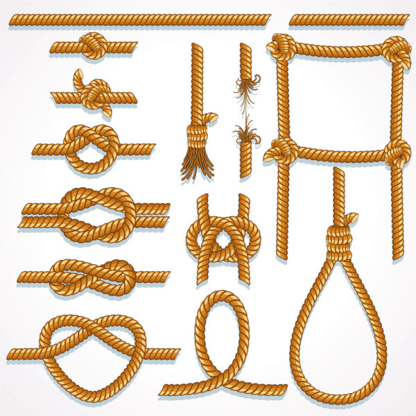 Different Rope with Knot vector material