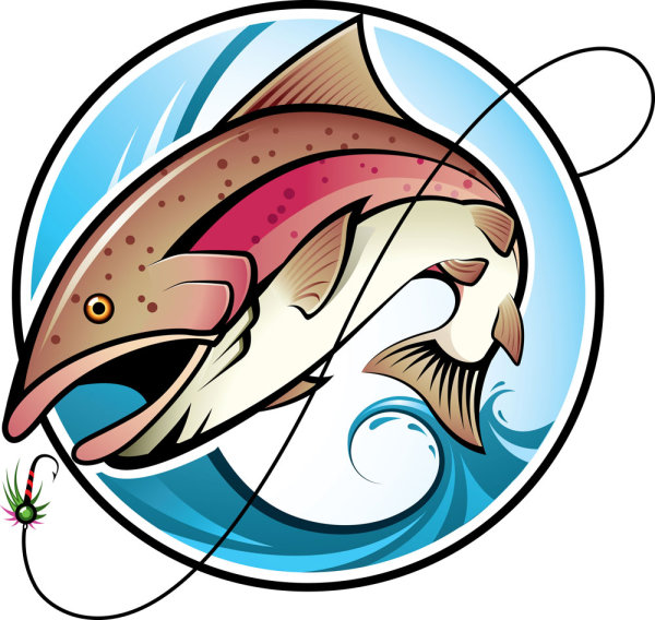 Cartoon of Fishing design vector set 02