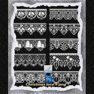 Christmas Lace Photoshop Brushes