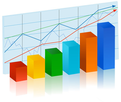 Statistical chart elements vector