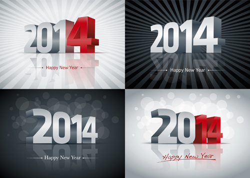 new year creative background 2014 