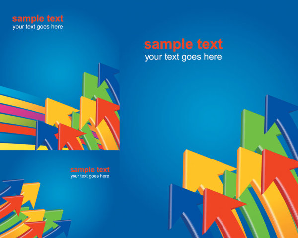 Colorful arrow background vector