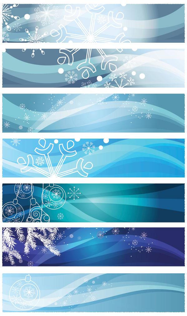Snowflake background banner vector graphic
