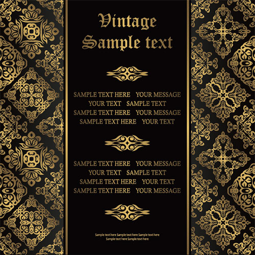 Vintage seamless background vector 04