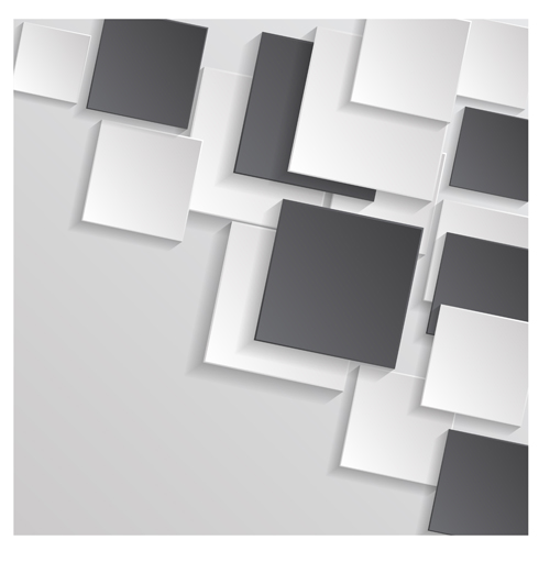 3D square abstract background vector material 05