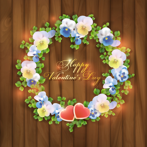 Beautiful garland valentine vector background