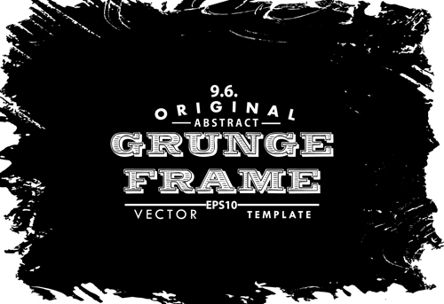 grunge frame black background 