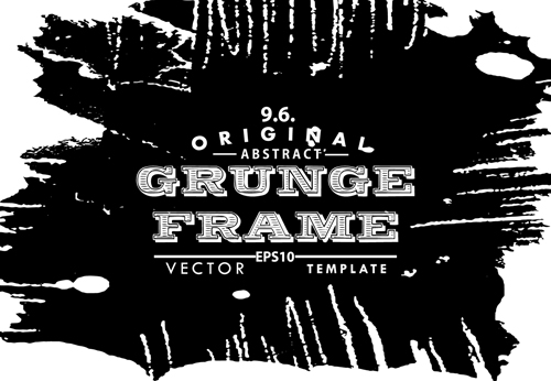 grunge frame black background 