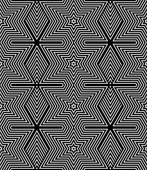 Black with white abstract seamless pattern vector set 03