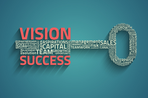Business template with key vector material 01