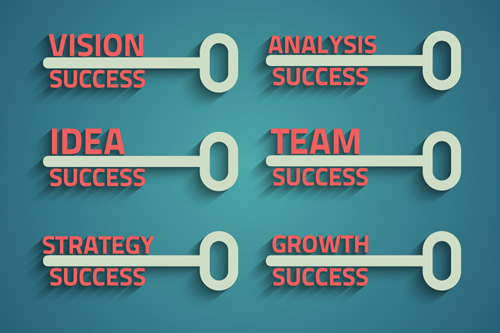 Business template with key vector material 05