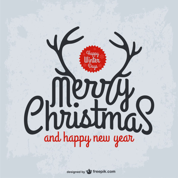 Christmas and new year calligraphy background vector