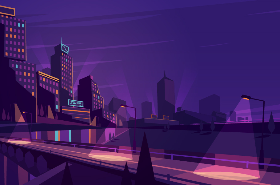 City skyscrapers design material vector 04