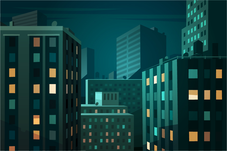 City skyscrapers design material vector 05