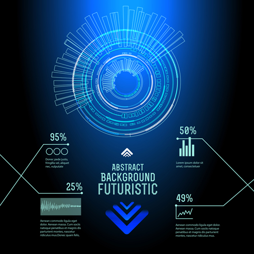 Concept futuristic Interfaces template background vector 02
