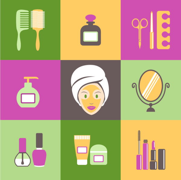 icons flat Cosmetology 