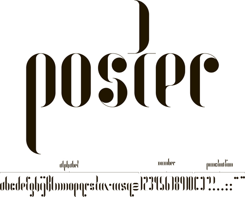 Creative Alphabets design vector set 05