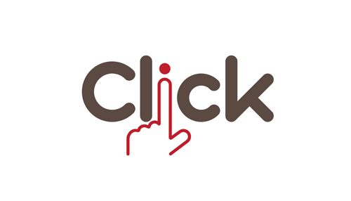 logo hand creative click  