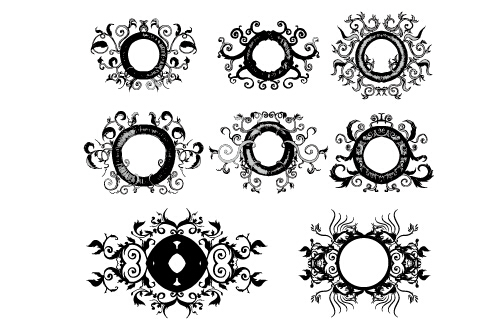 loral design pack vector material 05 Decorative floral design pack vector material 05