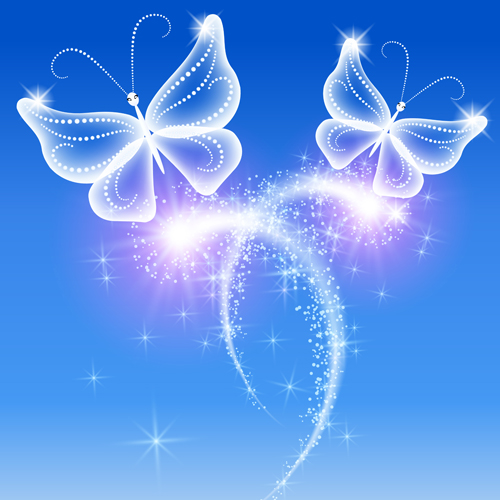 shiny butterfly background vector background 