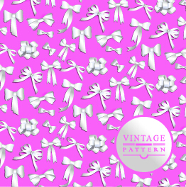 Exquisite bow vector seamless pattern vector 01