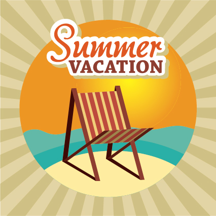 Flat styles summer holiday vintage background vector 03