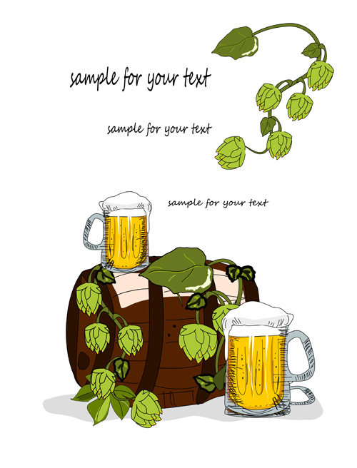 hand drawn beer background 