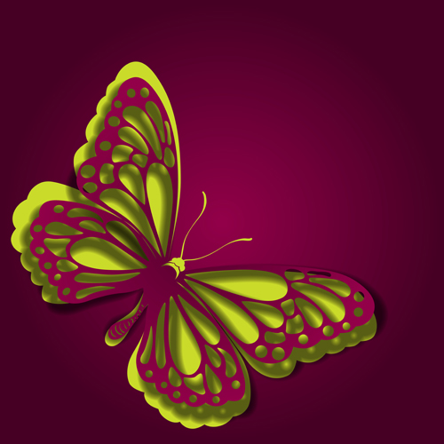 vector background paper cut butterfly 