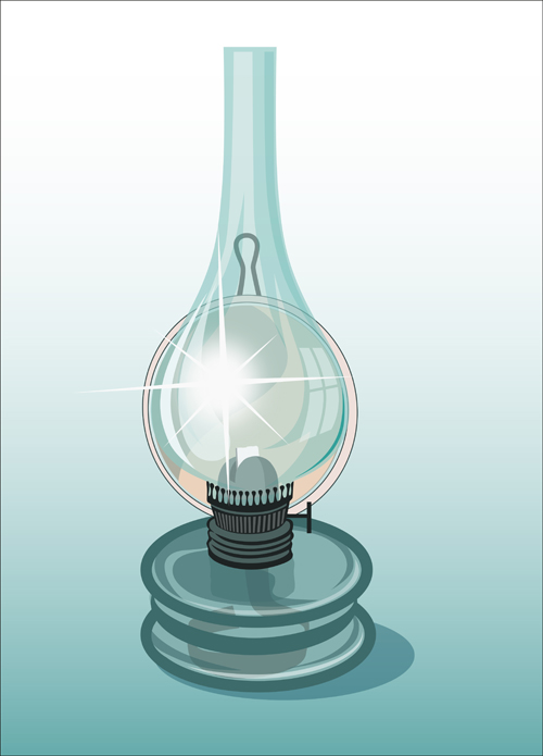 Retro lamp vector material 03