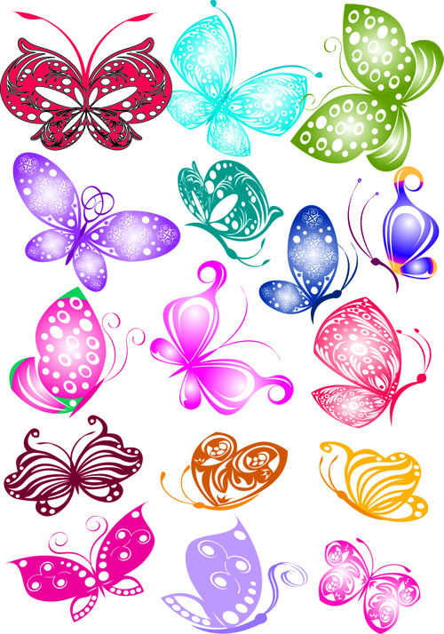 terflies clip art vector material 01 Sorts of butterflies clip art vector material 01