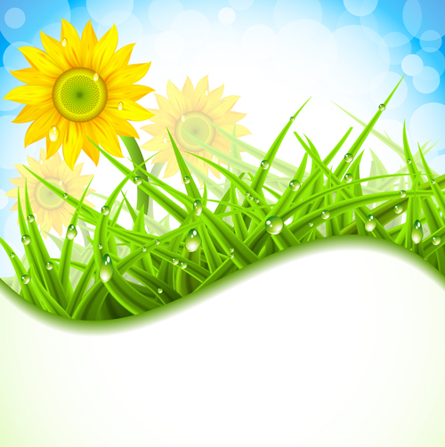 spring grass flower background 