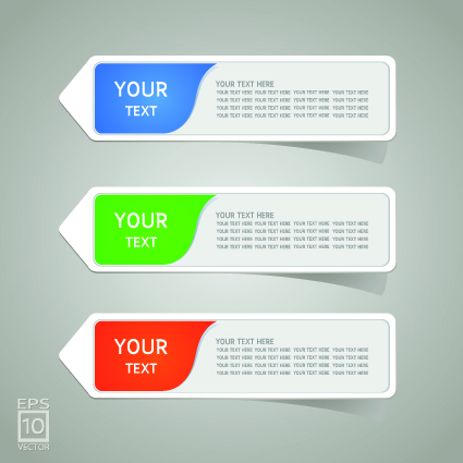 Colored Sticker label design vector 03