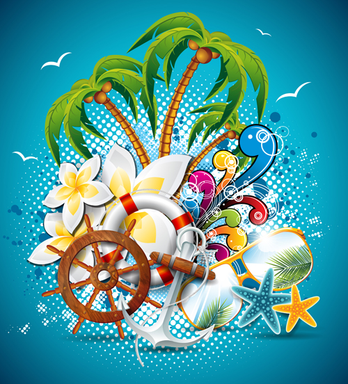 Summer Night Posters design vector 04