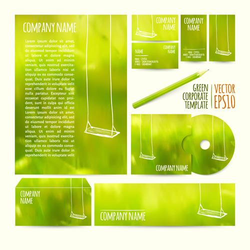 Summer green company kit vector