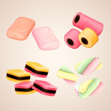 Colorful sweet and background art vector 03