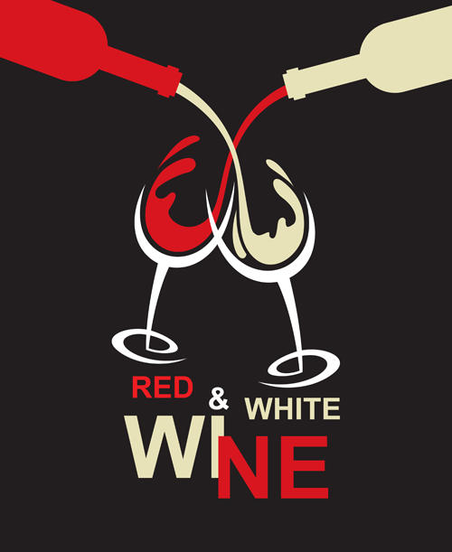 Vector wine background creative design set 13