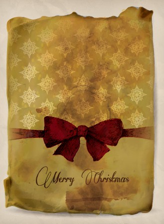 Vintage Christmas gift cards vector 02