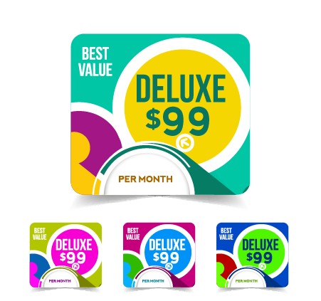 Web price tag design vector 03
