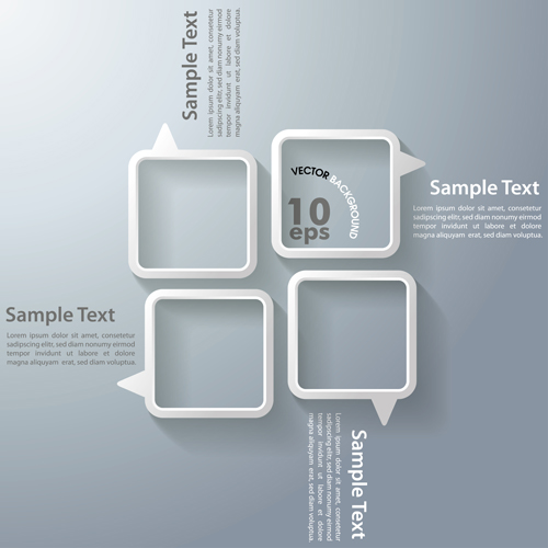 White Text boxes Backgrounds vector 01