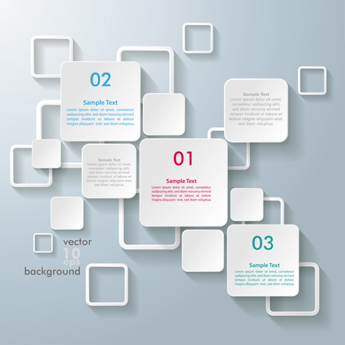 White Text boxes Backgrounds vector 03