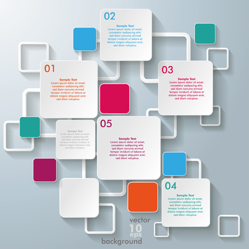 White Text boxes Backgrounds vector 05