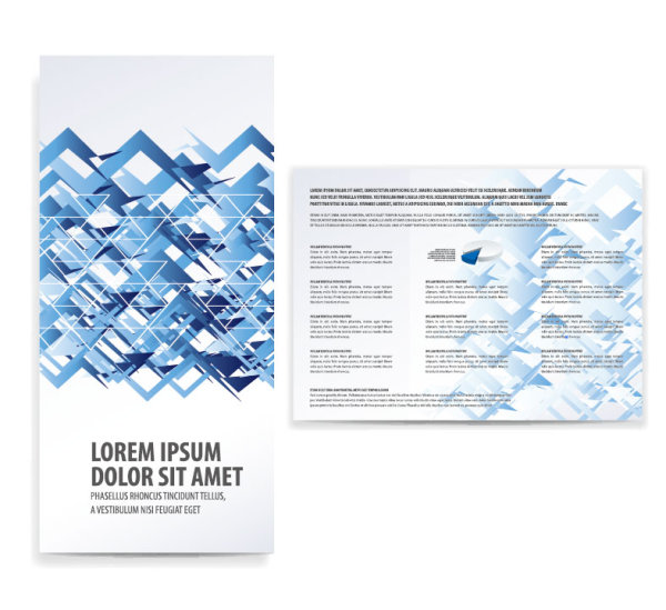 Set of Tri fold business brochure cover vector 01