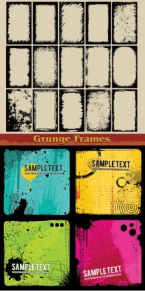 Grunge ink frame vector design Grunge ink frame vector design