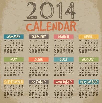 delicate calendar 2014 
