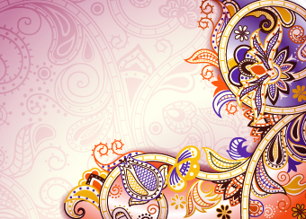 Floral decorative pattern background 02